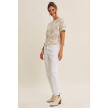3-D Sequin Floral Top