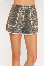 Leopard Twill Lace Shorts