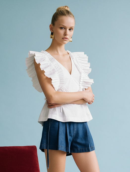 Whisper Ruffle Top
