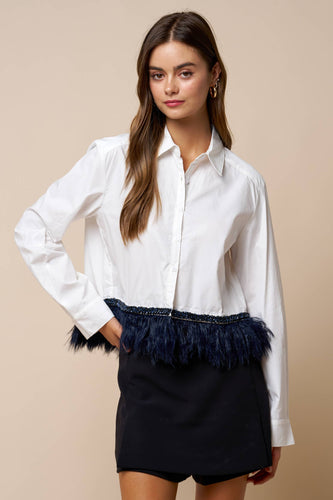 Feather & Beads Top