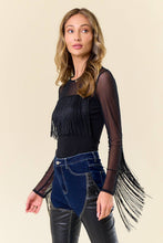 Fringe Mesh Top