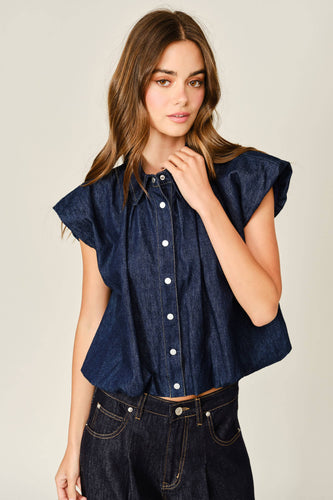 Indigo Pop Bubble Top