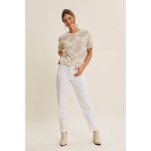 3-D Sequin Floral Top