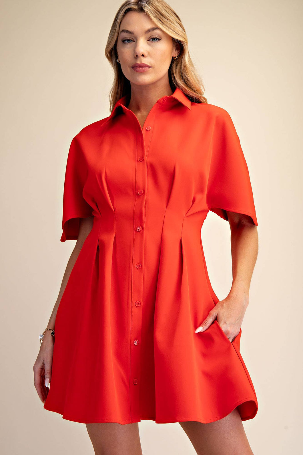 Red Hot Shirt Dress