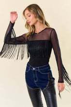 Fringe Mesh Top