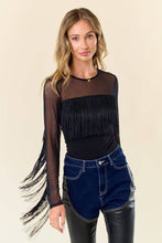 Fringe Mesh Top