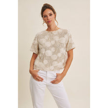 3-D Sequin Floral Top