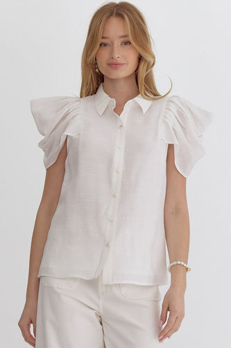 Draped Sleeve Blouse (More Colors)