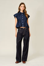 Indigo Pop Bubble Top