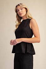 Suede Peplum Top