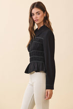 Collared Smocked Blouse