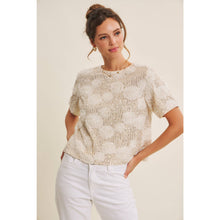 3-D Sequin Floral Top