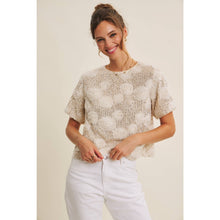 3-D Sequin Floral Top