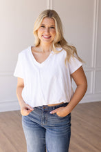 V NECK BUBBLE TEE
