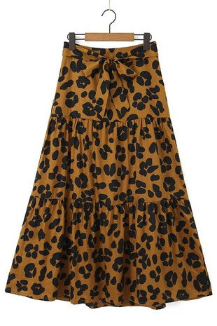 Leopard A-Line Skirt