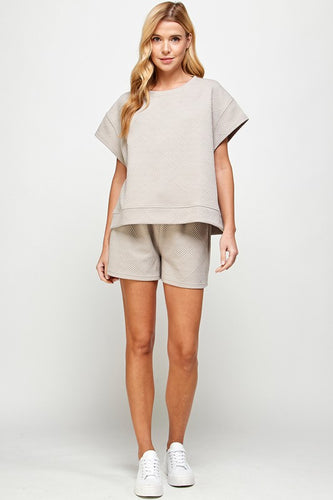 Textured Short Sleeve Top (More Colors)