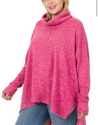 (Plus) Brushed Cowl Neck (More Colors)