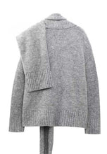Sweater Weather Scarf Collar Sweater