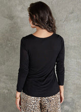 Fringed Silky Long Sleeve Top (More Colors)